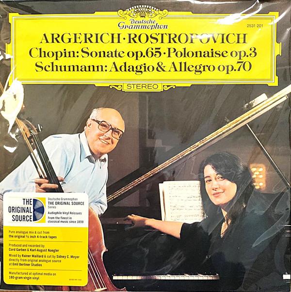 Frédéric Chopin, Robert Schumann, Martha Argerich, Mstislav Rostropovich - Sonate Op. 65 · Polonaise Op. 3 / Adagio & Allegro Op. 70